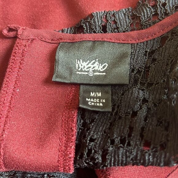 Mossimo Supply Co. Size Medium Round Neck Burgundy Sleeveless‎ Fit & Flare Dress - Picture 3 of 4